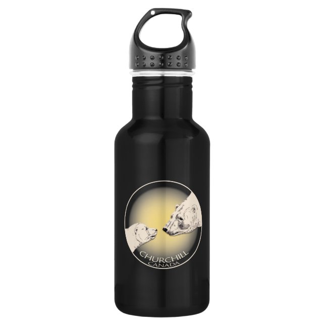 Churchill Bear Art Bear Art Stainless Steel Water Bottle (Front)