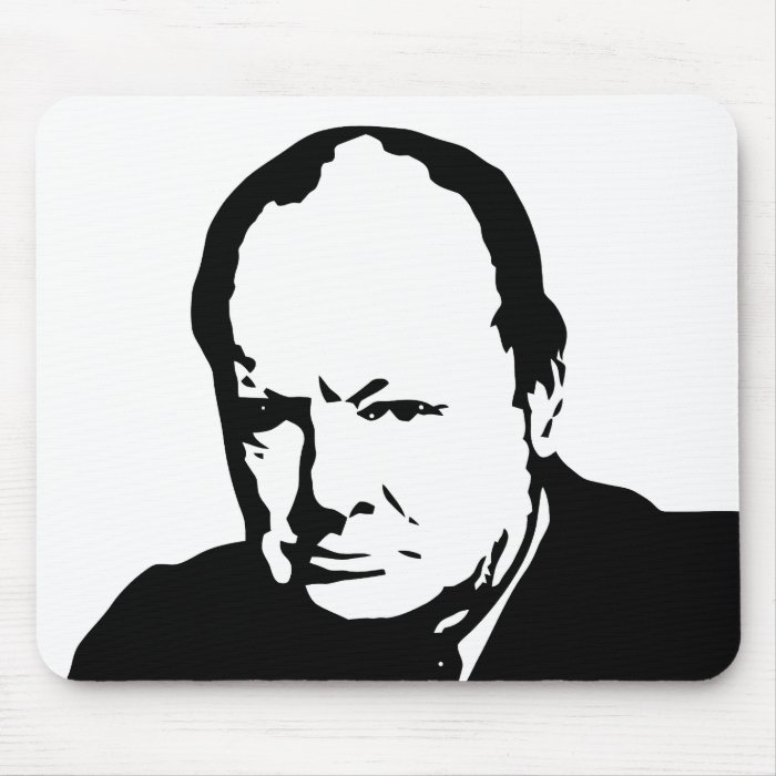 Churchill    Black and White Mouse Pads