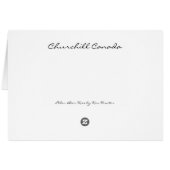 Churchill Canada Card Personalized Polar Bear Card (Back Horizontal)