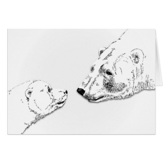 Churchill Canada Card Personalized Polar Bear Card (Front Horizontal)
