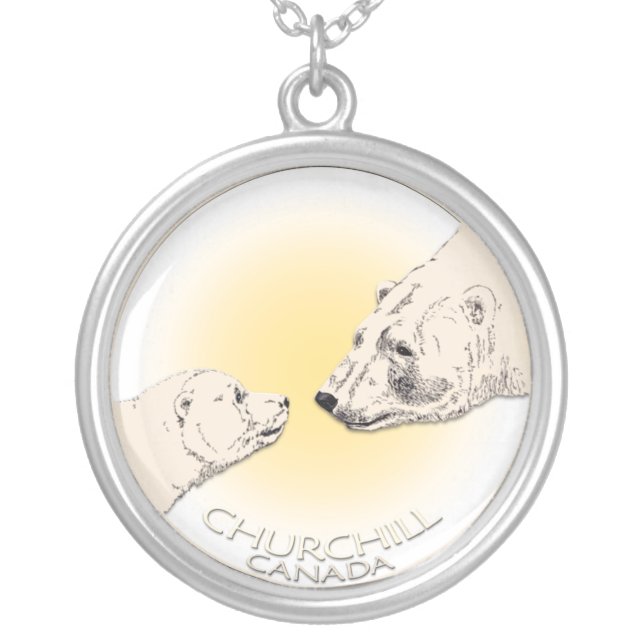 Churchill Canada Necklace Polar Bear Souvenir Gift (Front)