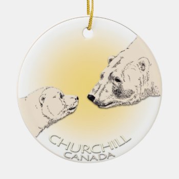Churchill Canada Ornament Polar Bear Art Keepsake by artist_kim_hunter at Zazzle