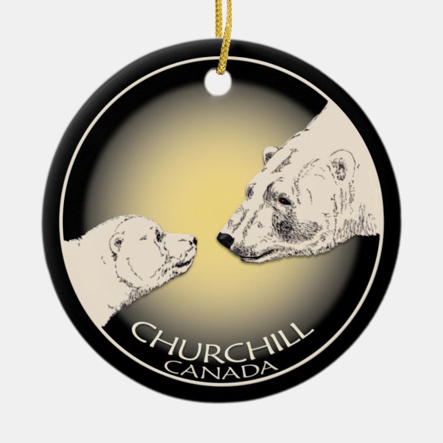 Churchill Canada Ornament Polar Bear Art Keepsake (Front)