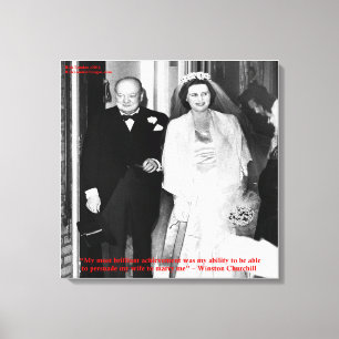Churchill & Famous Marriage Quote Canvas Print