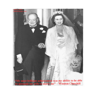 Churchill & Famous Marriage Quote Notepad