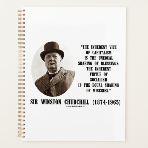 Churchill Inherent Vice Of Capitalism Virtue Quote Planner