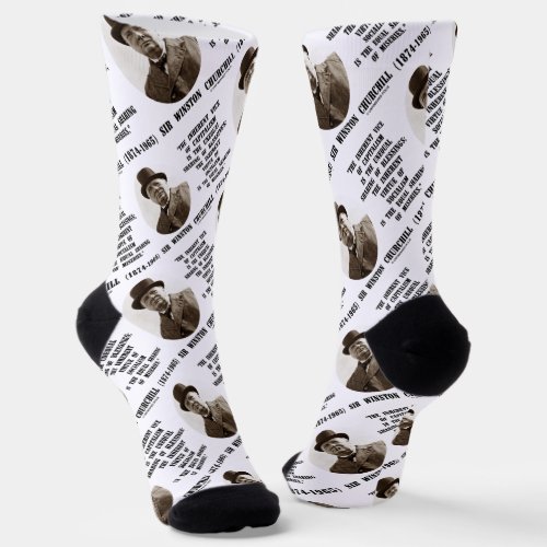 Churchill Inherent Vice Of Capitalism Virtue Quote Socks