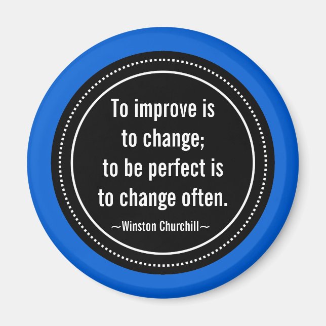 Churchill Inspirational Quote Magnet (Front)