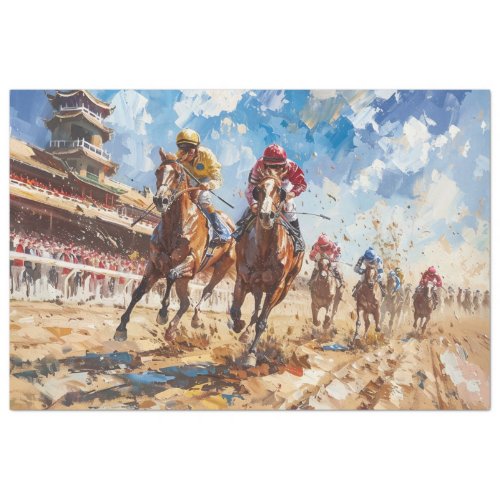 Churchill Kentucky Derby Race Decoupage  Tissue Paper