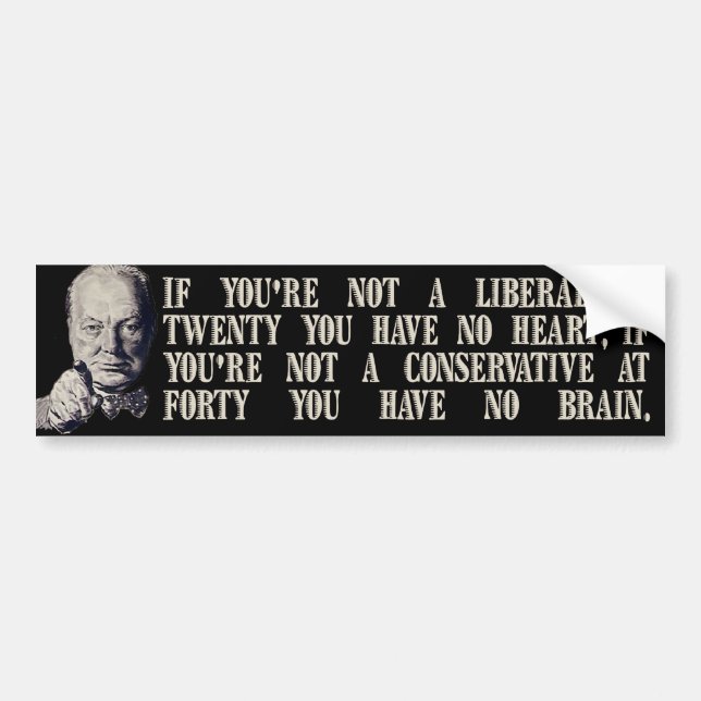 Churchill on Conservatives and Liberals Bumper Sticker (Front)