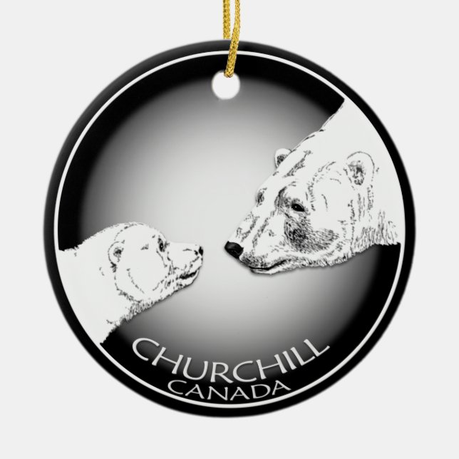 Churchill Ornament Personalized Polar Bear Souveni (Front)
