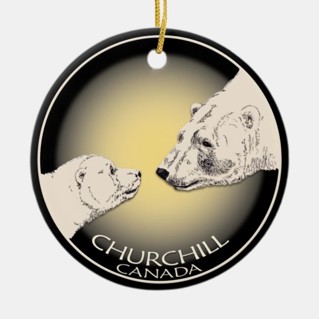 Churchill Ornament Personalized Polar Bear Souveni (Front)