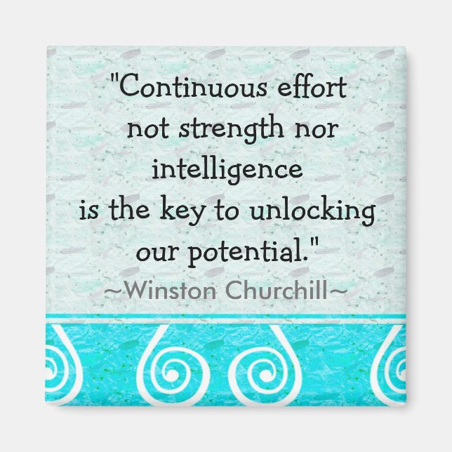 Churchill Quotation - Motivational Magnet (Front)