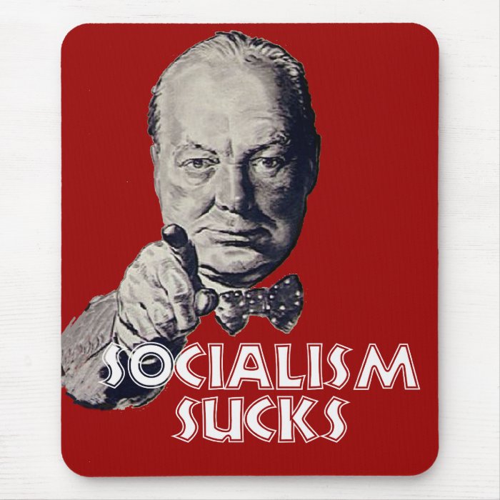 Churchill Quote Socialism Sucks Mousepad