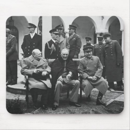 Churchill Roosevelt and Stalin Mouse Pad