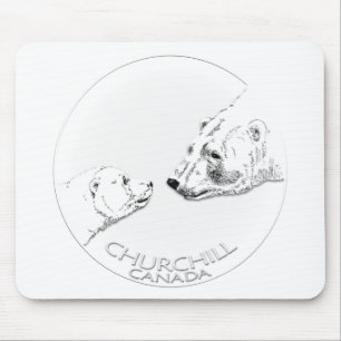 Churchill Souvenirs Polar Bear Art Shirts & Gifts Mouse Pad