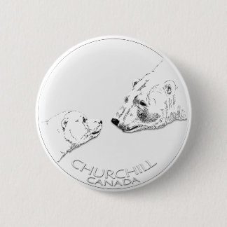 Churchill Souvenirs Polar Bear Art Shirts & Gifts Pinback Button