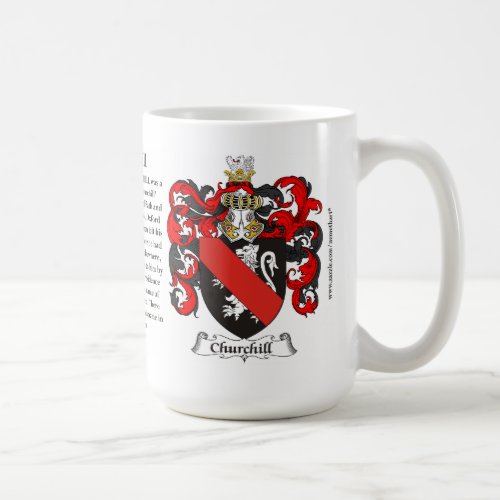 Churchill the Origin the Meaning and the Crest Coffee Mug