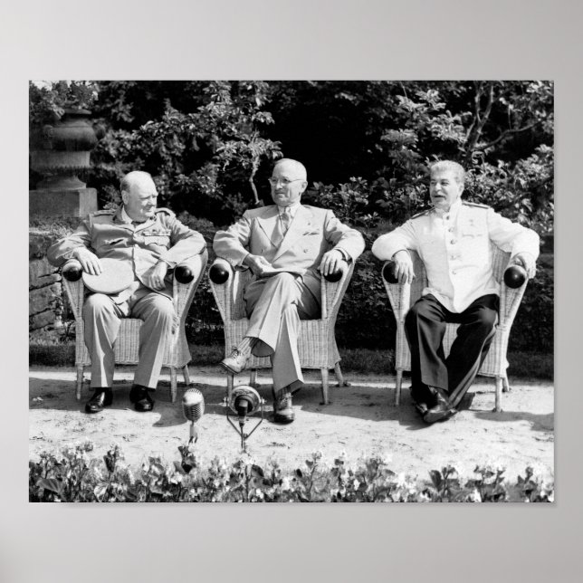 Churchill, Truman, and Stalin - Potsdam - 1945 Poster (Front)
