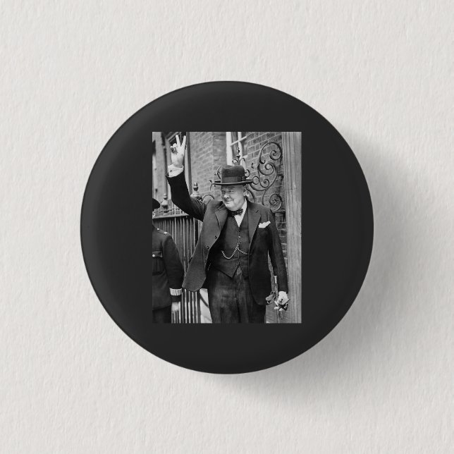 CHURCHILL V SIGN. BUTTON (Front)
