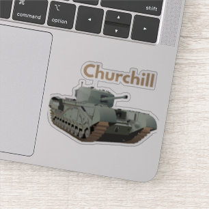 Churchill WW2 British Tank Sticker