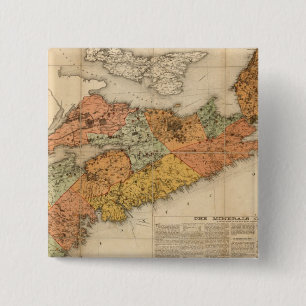 Church's mineral map of Nova Scotia Pinback Button