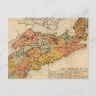 Church's mineral map of Nova Scotia Postcard