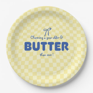 Churning a Year Older Butter Birthday Paper Plates