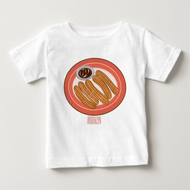 Churro cartoon illustration   baby T-Shirt (Front)