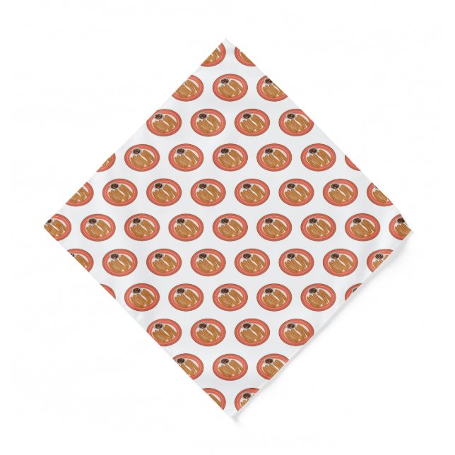 Churro cartoon illustration  bandana (Front)
