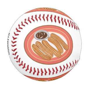 Churro cartoon illustration baseball