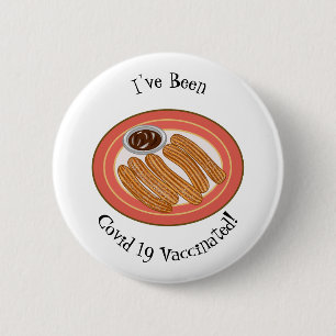 Churro cartoon illustration button