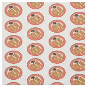 Churro cartoon illustration fabric