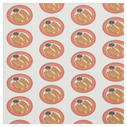 Churro cartoon illustration fabric