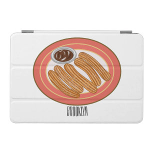 Churro cartoon illustration iPad mini cover