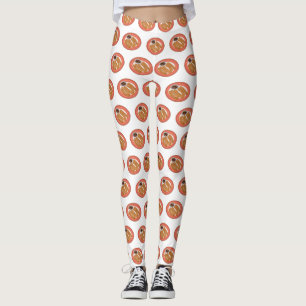 Churro cartoon illustration leggings