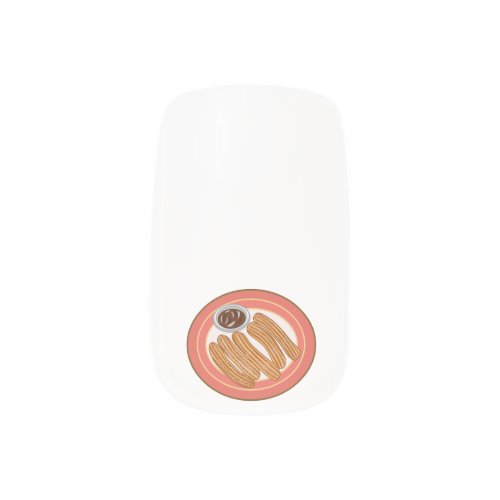 Churro cartoon illustration minx nail art