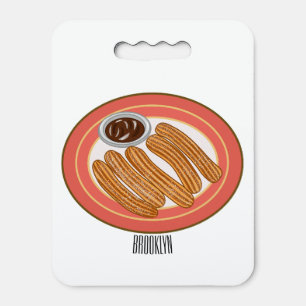 Churro cartoon illustration seat cushion
