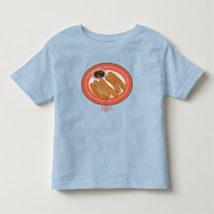 Churro cartoon illustration toddler t-shirt