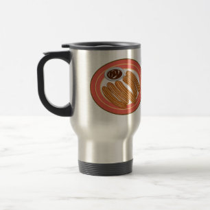Churro cartoon illustration travel mug