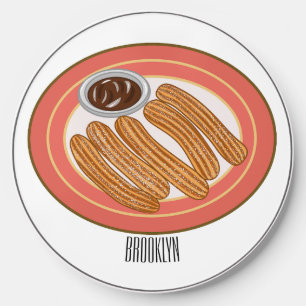 Churro cartoon illustration wireless charger