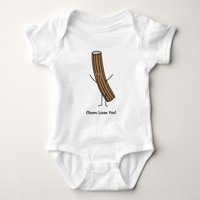 Churro Loves You! Baby Bodysuit (Front)
