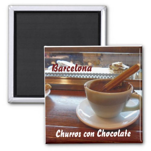 Churros con Chocolate Barcelona Magnet