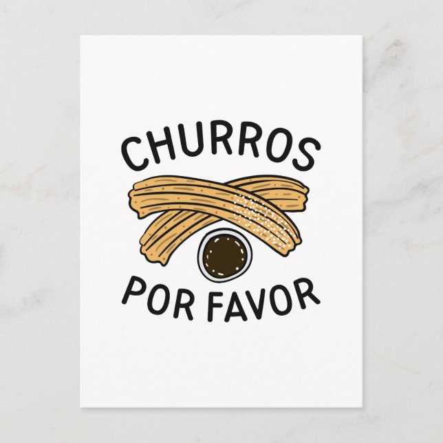 Churros Por Favor Postcard (Front)