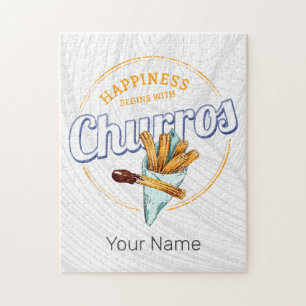 Churros Snack Vintage Dessert Retro Street Food Jigsaw Puzzle