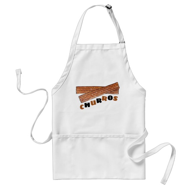 CHURROS Spanish Portuguese Fried Churro Pastry Adult Apron (Front)