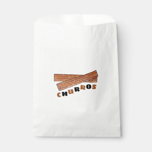 CHURROS Spanish Portuguese Fried Churro Pastry Favor Bag (Front)