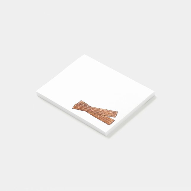 CHURROS Spanish Portuguese Fried Churro Pastry Post-it Notes (Angled)