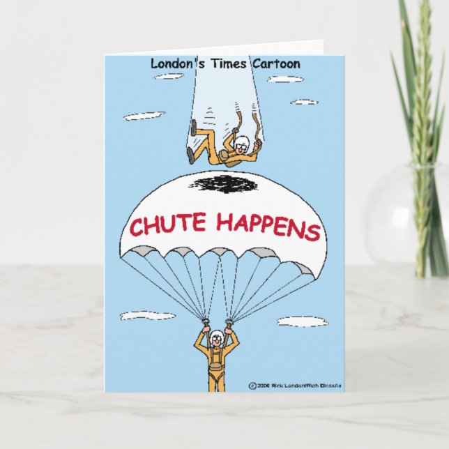 Chute Happens Funny Gifts & Collectibles Card (Front)