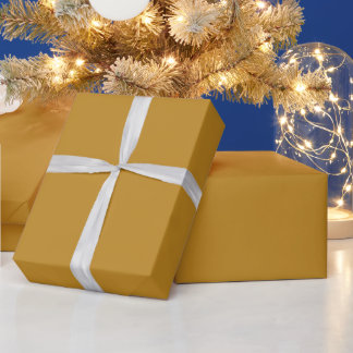 Chutney Mustard Yellow Solid Color Warm Background Wrapping Paper